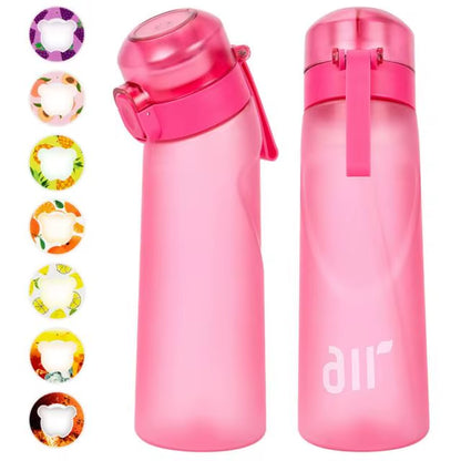 1Pc Air Water Bottle with 1Pc Random Flavor Pods Portable Transparent with Straw Leak Proof Suitable for Outdoor Sports